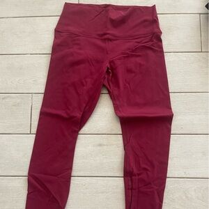 Lululemon wunder under 28” Maroon